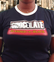 Load image into Gallery viewer, CHOCOWEAR "Blessed "N" Black" Tee (WOMEN's)